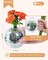 Disco Ball Vase for Centerpieces Disco Ball Planter for Flowers Silver Mirror Glass Disco Ball Decor for Table, Party, Wedding, Birthday, Home, or Bedroom(3.5" X 4")